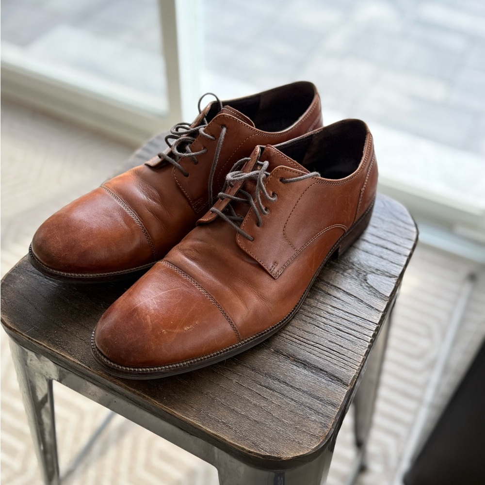 Men's Cole Haan Classic Brown Leather Lace-Up Dress Shoes 11M